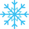 Ícone de floco de neve representando ar-condicionado