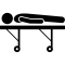 Ícone de maca de atendimento
